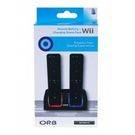 ORB Remote Charging Stand & 2 Batteries Black (Wii)
