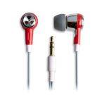 iFrogz Ear Pollution Ozone Red ans Silver Earphones