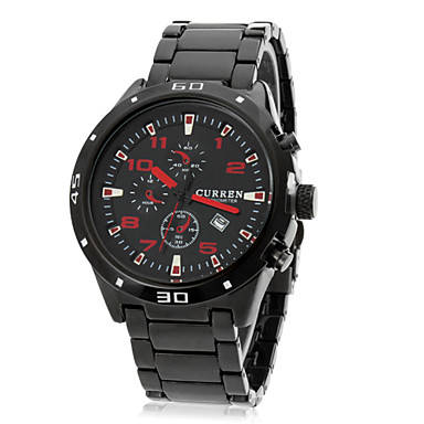 CURREN®Men¿s Round Dial Alloy Band Quartz Analog Wrist Watch
