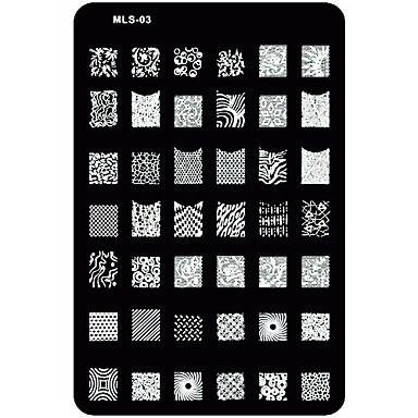 Nail Art Stamping/Stamper Image Template Plate Nail Stencils/Molds for Acrylic Nail Tips MLS Series