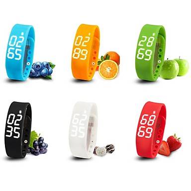 W2 Wearable Smart Wristband Bracelet,Temperature/3D Pedometer/Sleep Tracker/Timer Functions (Black)