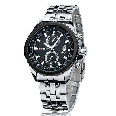 CURREN Men's Fashion Dress Watch Japanese Quartz Calendar Stainless Stee