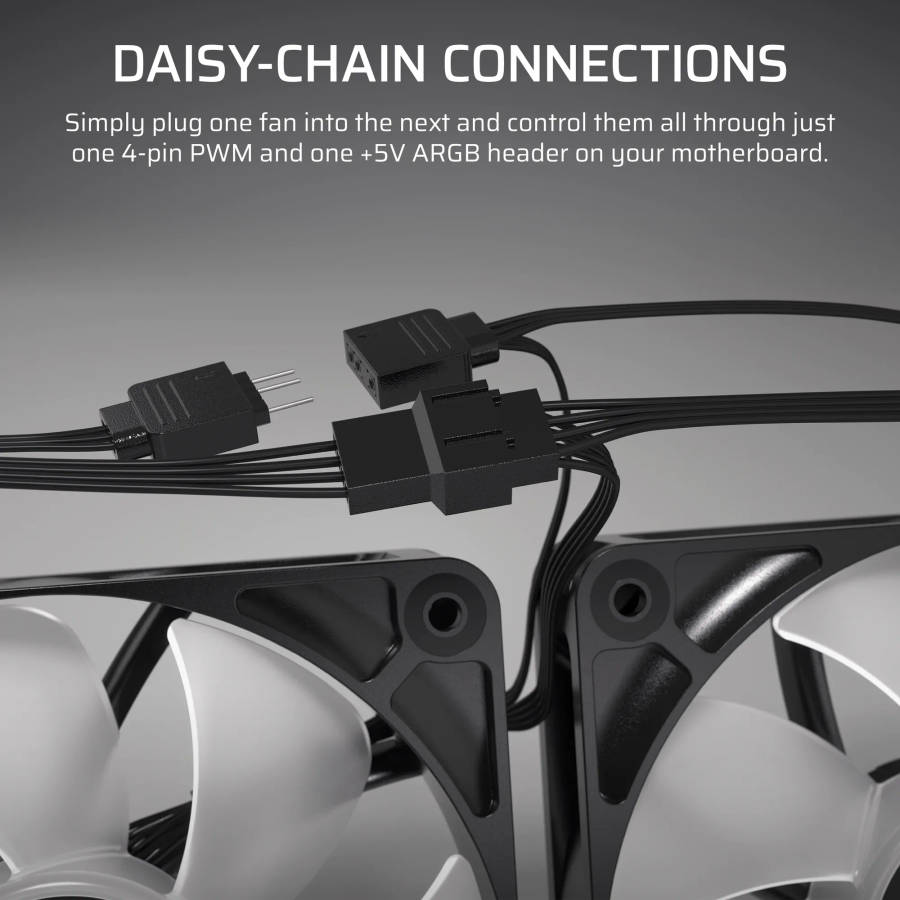 CORSAIR RS120 ARGB 120mm PWM Fan  White