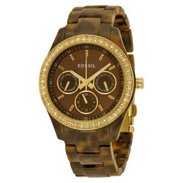 Fossil Stella Tortoise Shell Acrylic Ladies Watch
