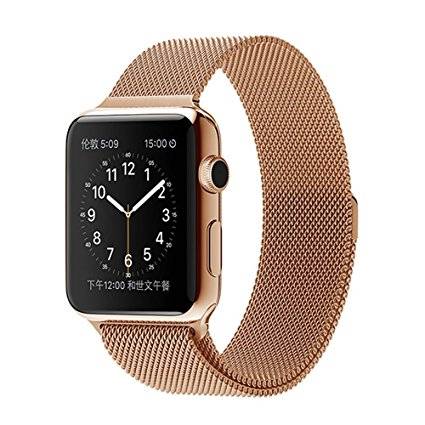 Apple Watch Band,38mm Replacement Milanese Loop Stainless Steel Magnetic Closure Clasp Lock Mesh Str