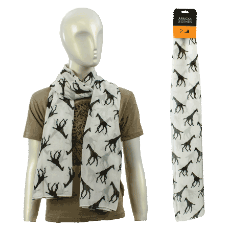Scarf Giraffe White Large South Africa Flag