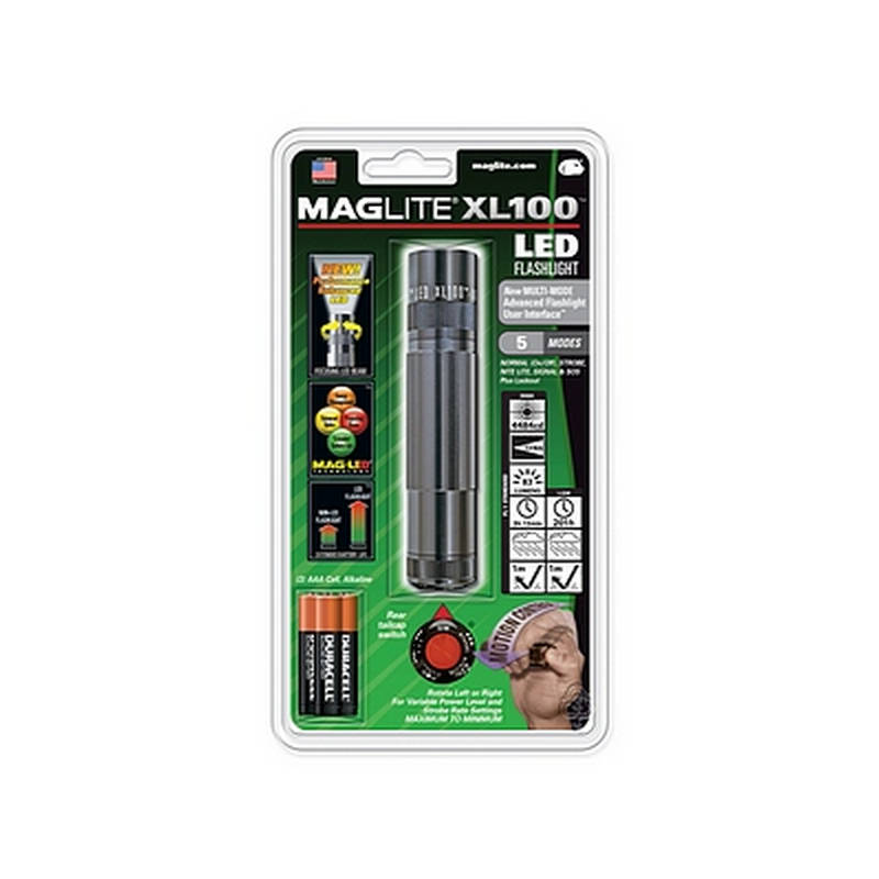 Maglite Xl100-S3096 Maglite Xl100 3-Cell  AAA Grey Led, Blister