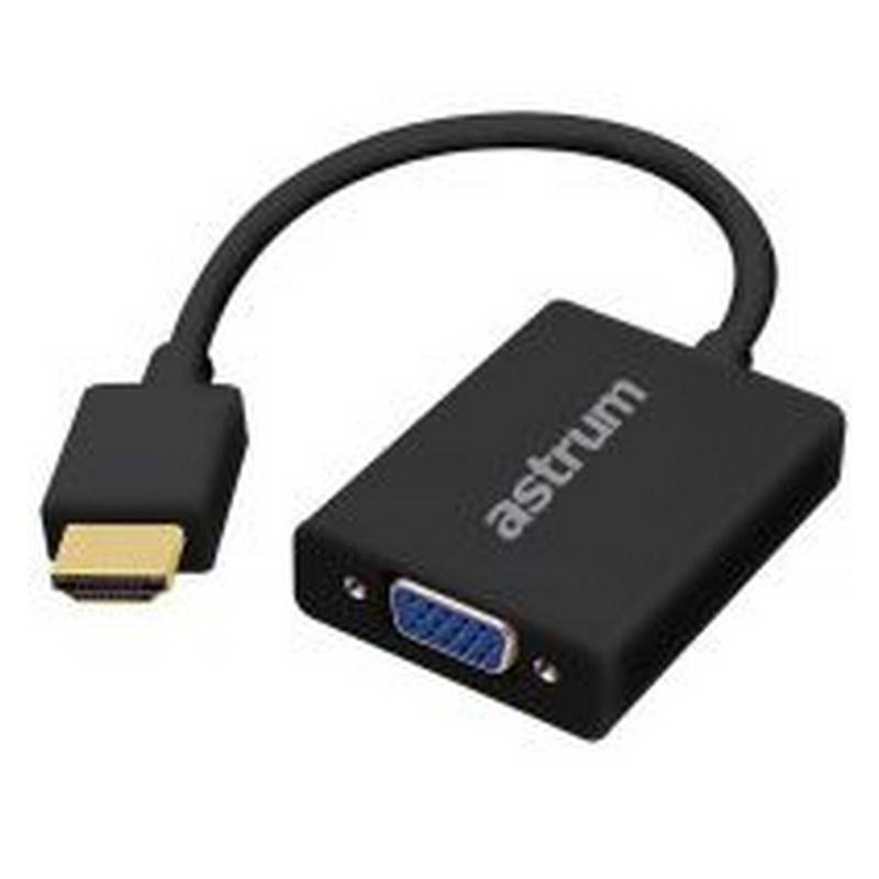 ASTRUM ACTIVE ADAPTER HDMI - VGA + SOUND BLACK