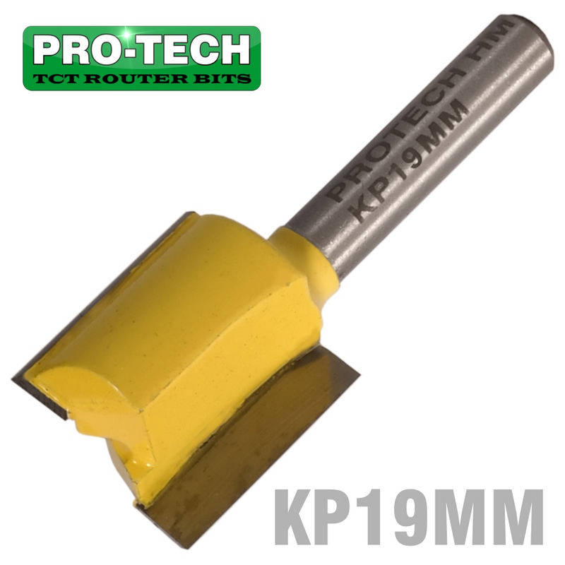 Pro-Tech Straight Bit 19mm X 20mm Cut 2 Flute Metric 1/4" Shank