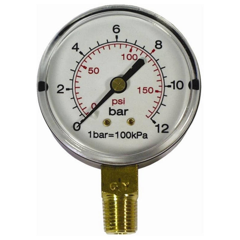 Air Craft Pressure Gauge 63mm 1/4" Bottom Entry