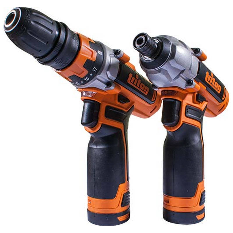 Triton Twin Pack Drill & Driver Kit 12v Li-Ion 687593