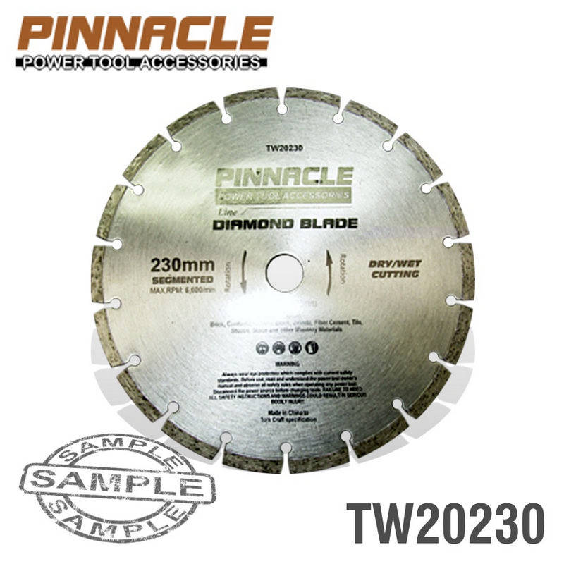 Pinnacle Diamond Blade Segmented 230mm Pinnacle Brand