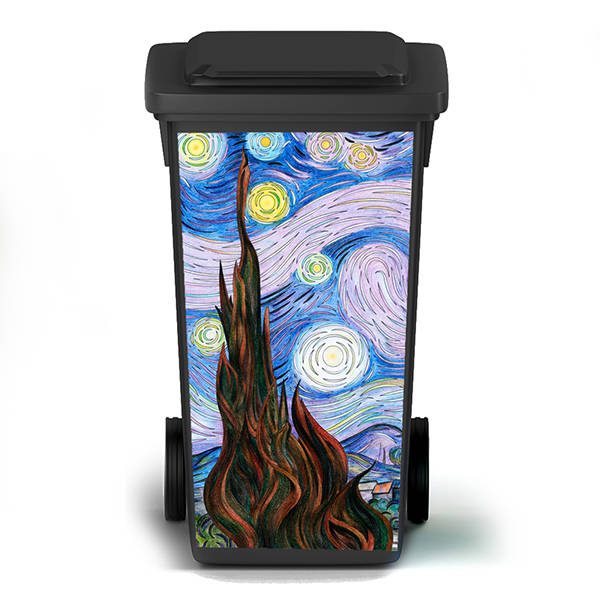 Trash and Recycle Bin Vinyl Stickers