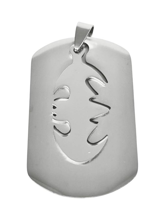 Batman double Pendant in stainless steel, 50 mm