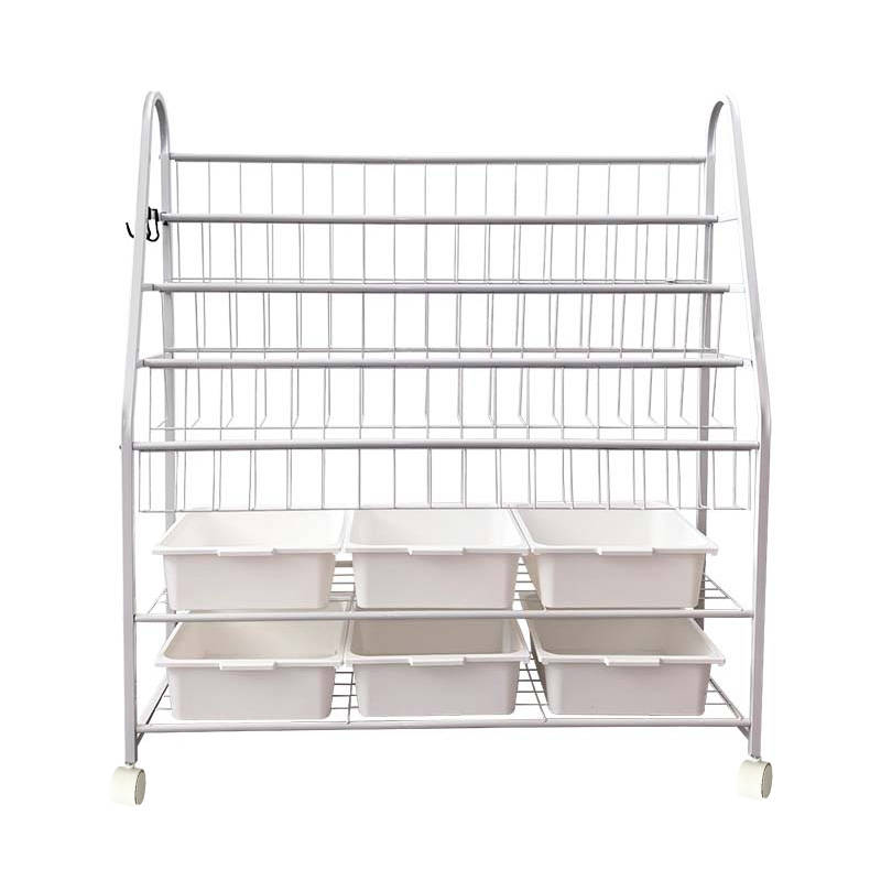 Bookcase 6 Tier Bookshelf Multi-Functional Floor Standing Rack Organizer