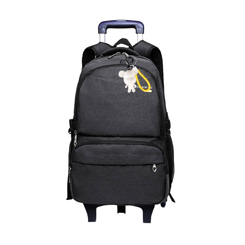 Webuy Wheeled Backpack Elementary Rolling Bookbag - Black