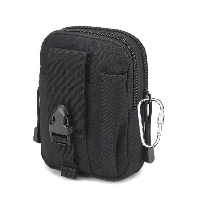 Outdoor Tactical Military Camouflage Waist Bag Portable Fanny Pack - Black
