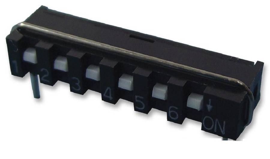 Multicomp Pro (SIP-06A) DIP / SIP Switch, SPST, 5 VDC, 10 mA