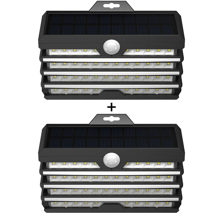 Baseus 5.1W ECS LED Solar Energy Motion Sensor Wall Light (2 PCS) - Black