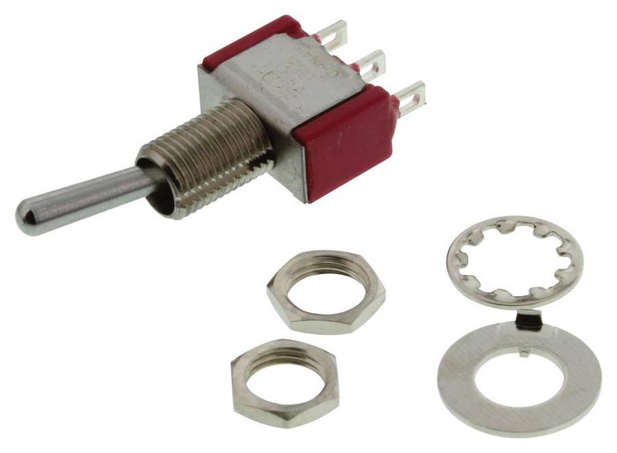 C&K Components (7101SYZQE) Toggle Switch, On-None-On, SPDT, Non Illuminated