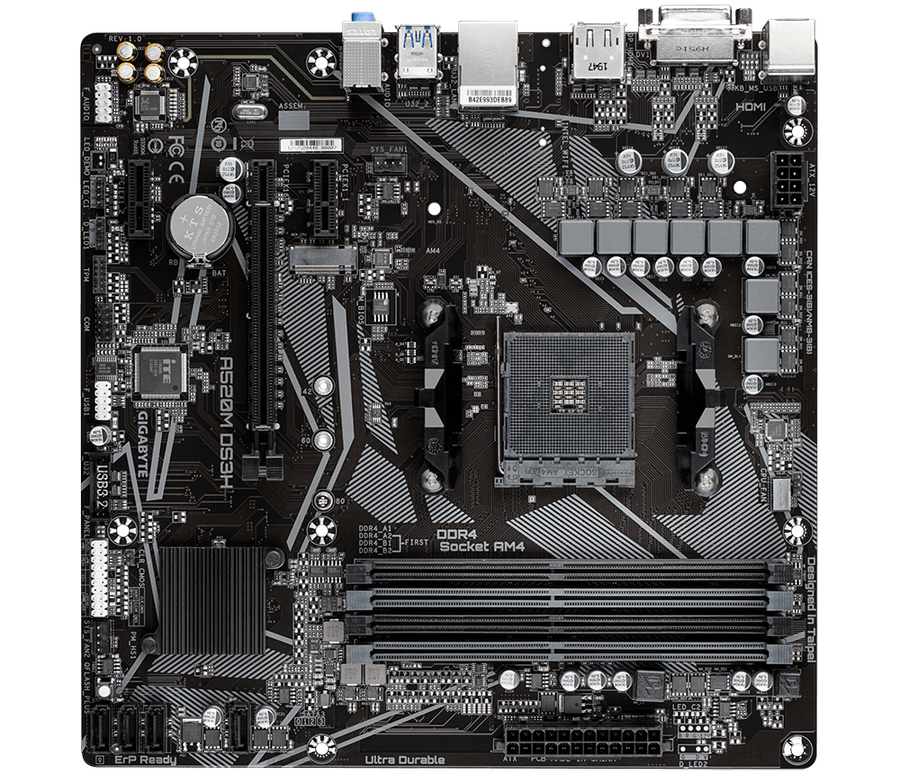 GIGABYTE Motherboard AMD A620 Chipset for AMD AM5; 2x Dual DDR5; 1x M2 or VGA card; 1x HDMI; DP; ...