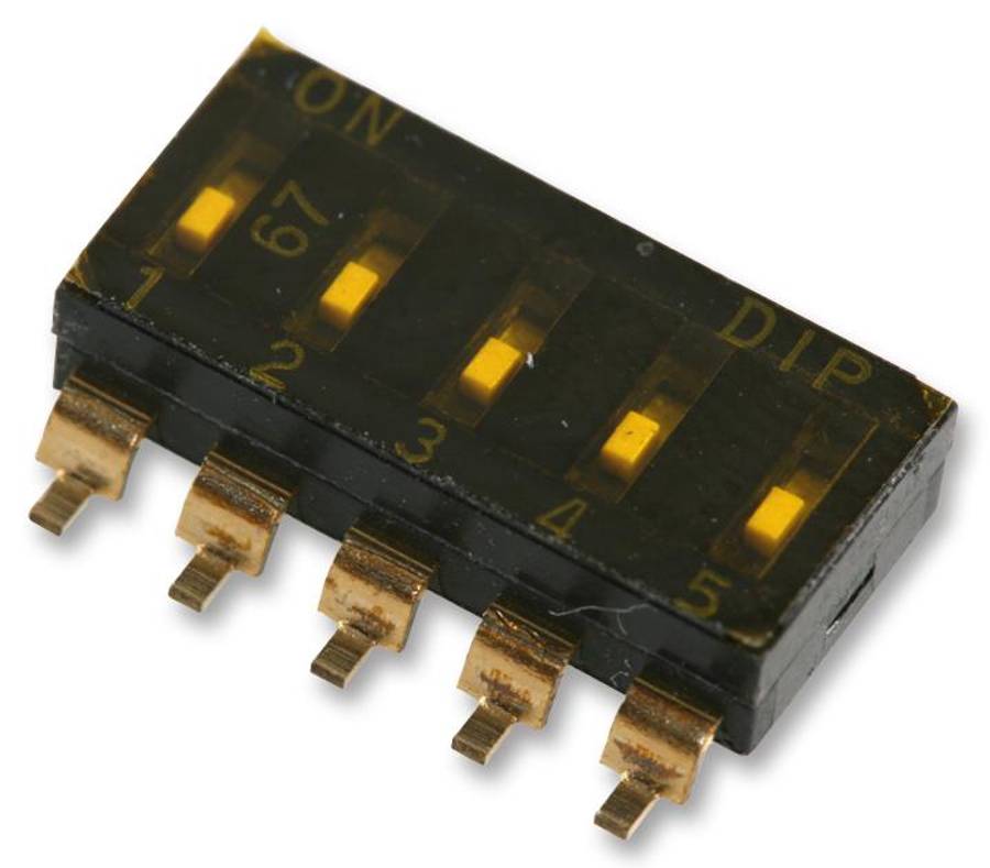 Multicomp Pro (MCEMR-05-T) DIP / SIP Switch, SPST, 24 VDC, 25 mA