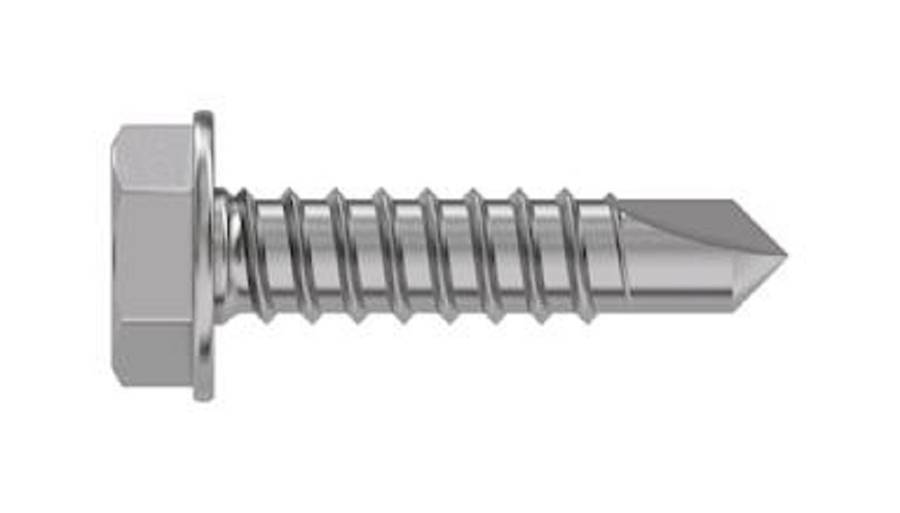 TR Fastenings (6.3 X 45 WXSTDX Z100 DIN7504) Hex Washer Head Screws