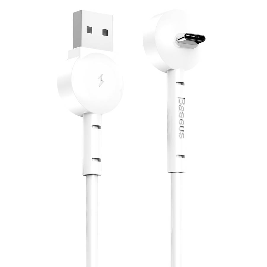 Baseus 1m - 2.1A Maruko Video Stand USB Type-A 2.0 to Type-C Cable - White
