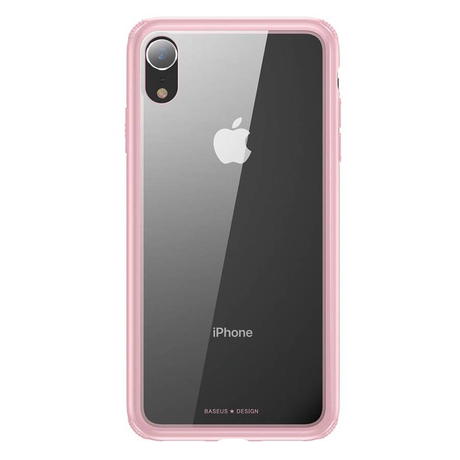 Baseus See-through Glass Case for iPhone X/XS, XR & XS Max - Pink - iPhone XR