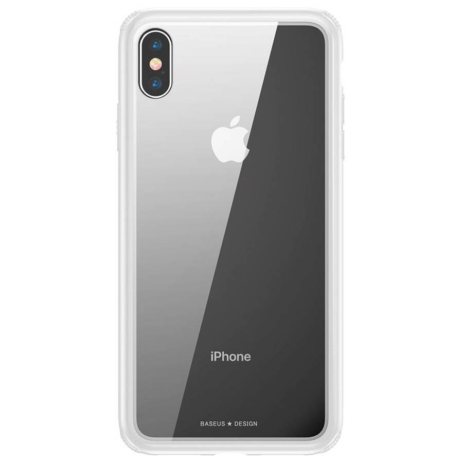 Baseus See-through Glass Case for iPhone X/XS, XR & XS Max  - White