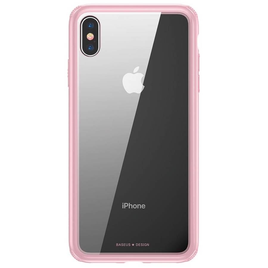 Baseus See-through Glass Case for iPhone XS Max - Pink