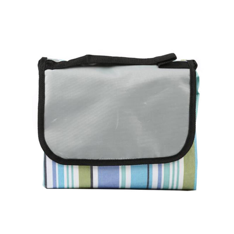 DHAO-Durable Oxford Foldable Outdoor Picnic Mat With Tote And Bag - Blue