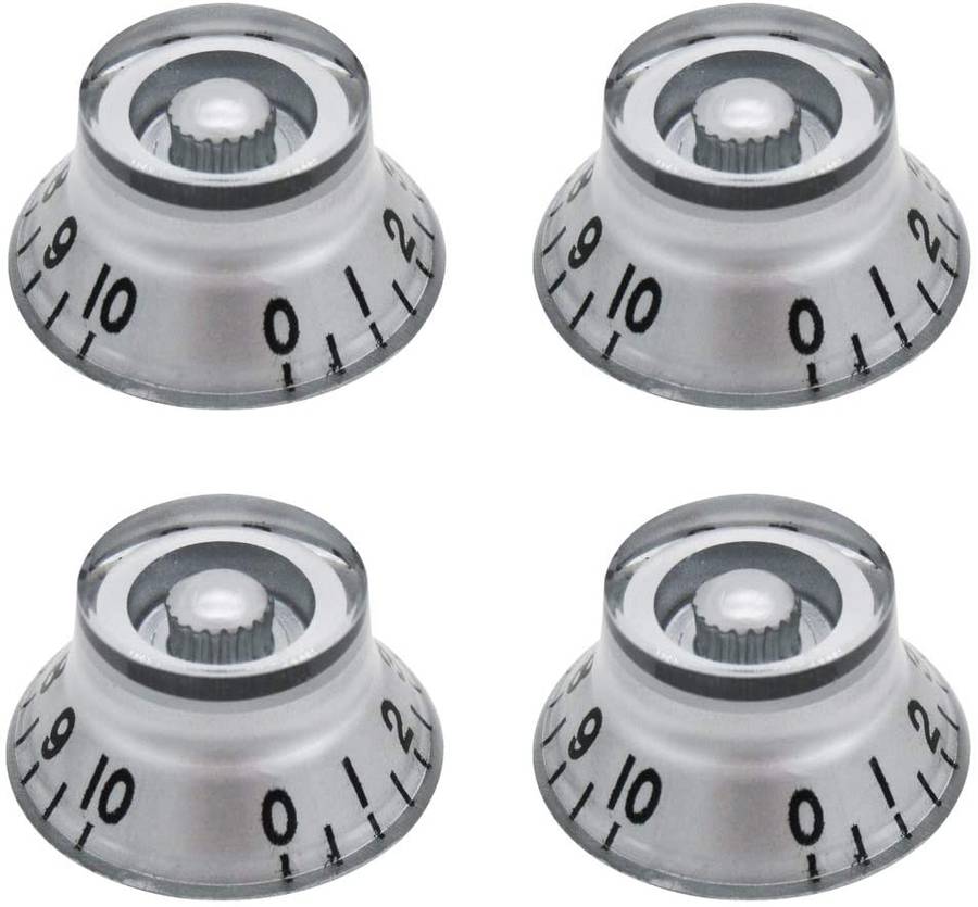 Silver Gibson Top Hat style replacement knob