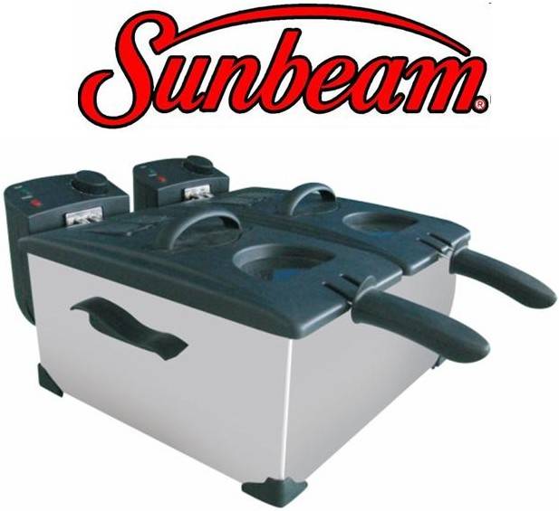 Sunbeam Double 3 Litre Stainless Steel Deep Fat Fryer (SDDF-2001) - NW Appliances