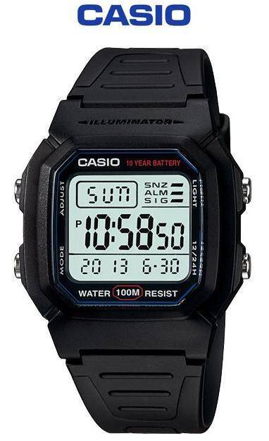 Casio Illuminator Resin Band Watch (W-800H-1AVDF) - Casio