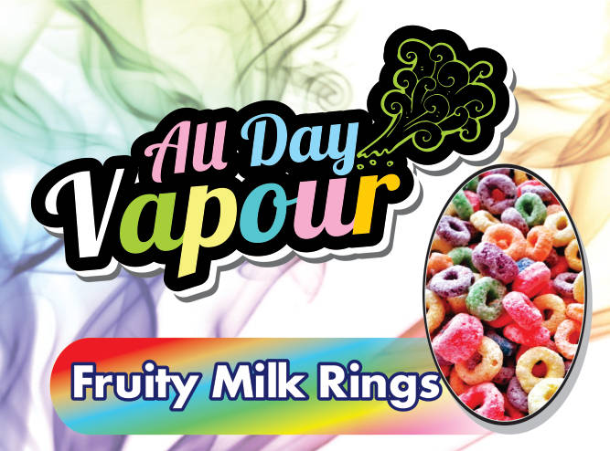 All Day Vapour - Fruity Milk Rings - All Day Vapour 3mg