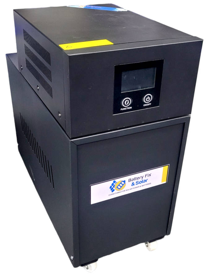 ADA75C ECOTEK - Back-Up Power UPS.1KW Pure sign Inverter PV In.  Lithium Batt 12V 100Ah.+ Cabinet