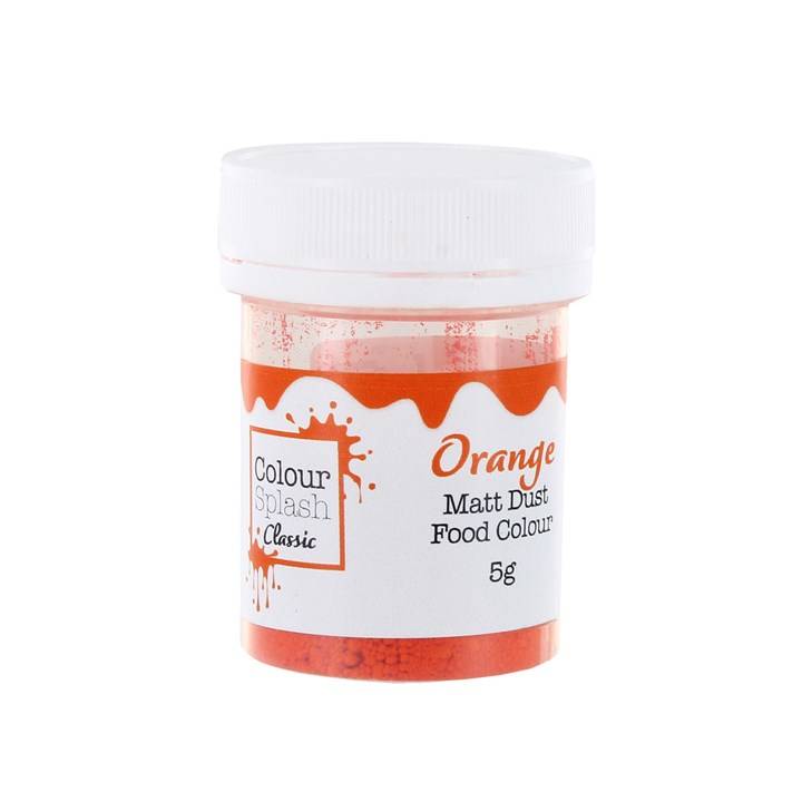 Colour Splash Food Colouring Dust - Edible Powder for Cakes 5g - Matt Orange