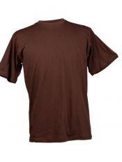 VicBay Unisex Heavy Crew Neck T-Shirt - chocolate