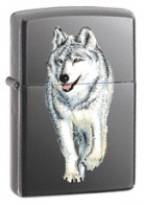 Zippo Lighter: Black Ice, Wolf