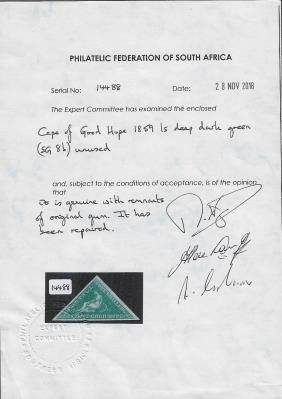 (Item 00749) Cape of Good Hope 1859