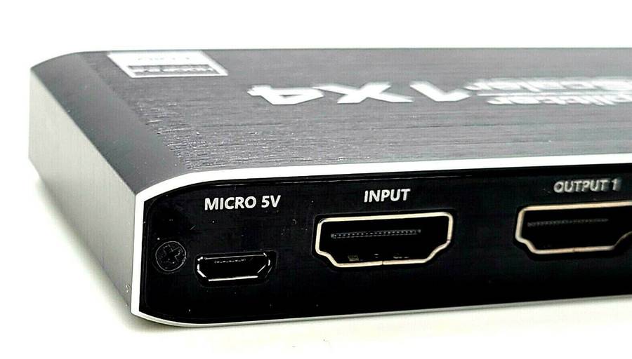 HDMI 4-Way Splitter 4K 60 Hz fps HDR HDCP 2.2 1x4 Scaler with EDID 120 Hz