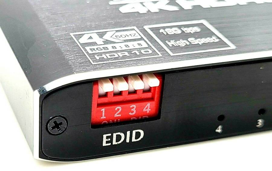 HDMI 4-Way Splitter 4K 60 Hz fps HDR HDCP 2.2 1x4 Scaler with EDID 120 Hz