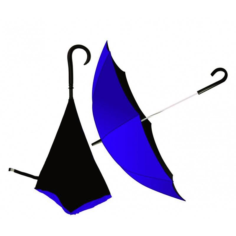 Upside down Umbrella J-Handle with Opposite Folding Layer