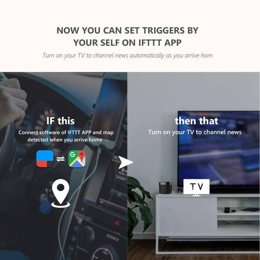 Broadlink RM4 Mini Universal IR Audio Video Remote Control - Smart Home Wi-Fi Remote Hub Compatib...