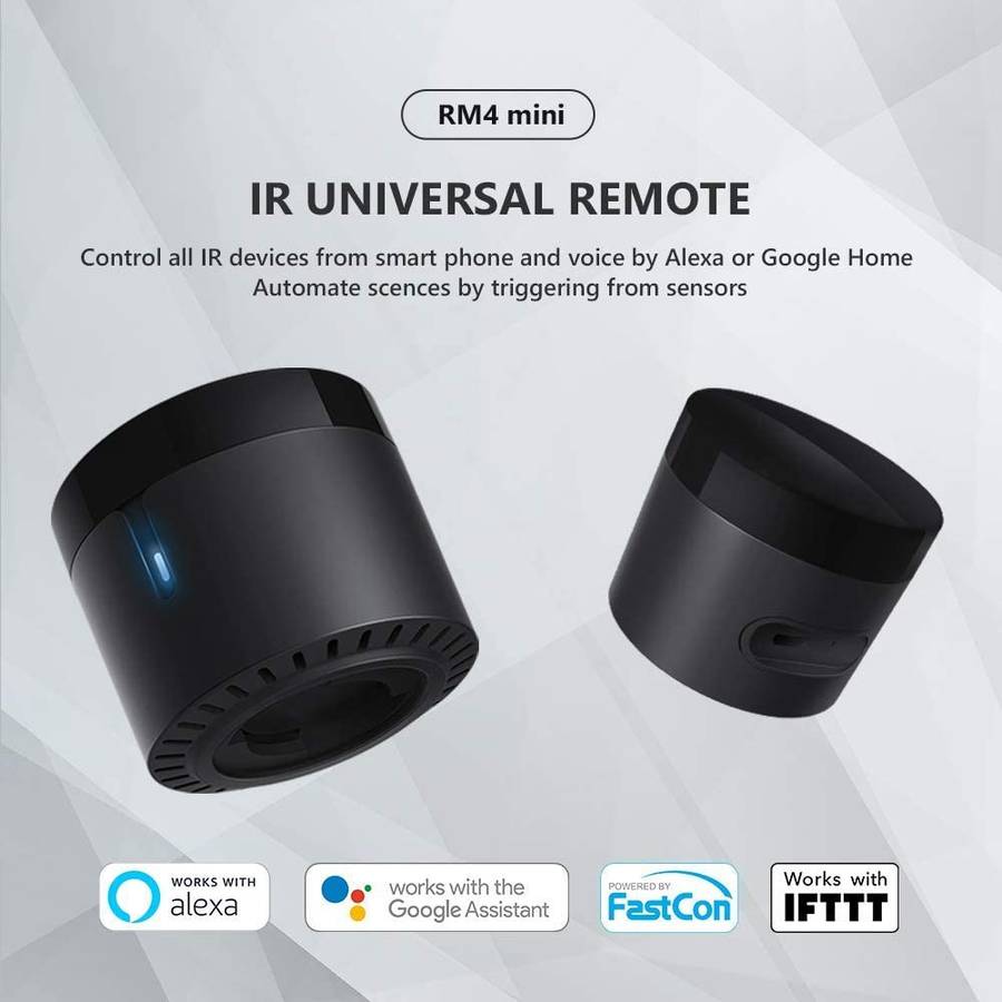 Broadlink RM4 Mini Universal IR Audio Video Remote Control - Smart Home Wi-Fi Remote Hub Compatib...