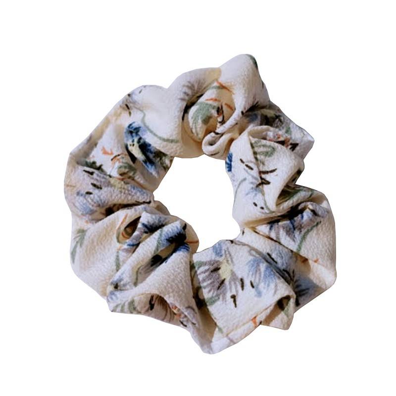 Hair Scrunchies Navy Floral.