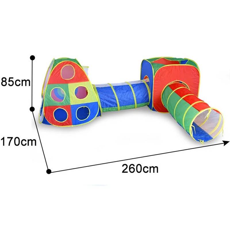 Kids Indoor and Outdoor Multi-colour Play Tunnel Tunnel 1