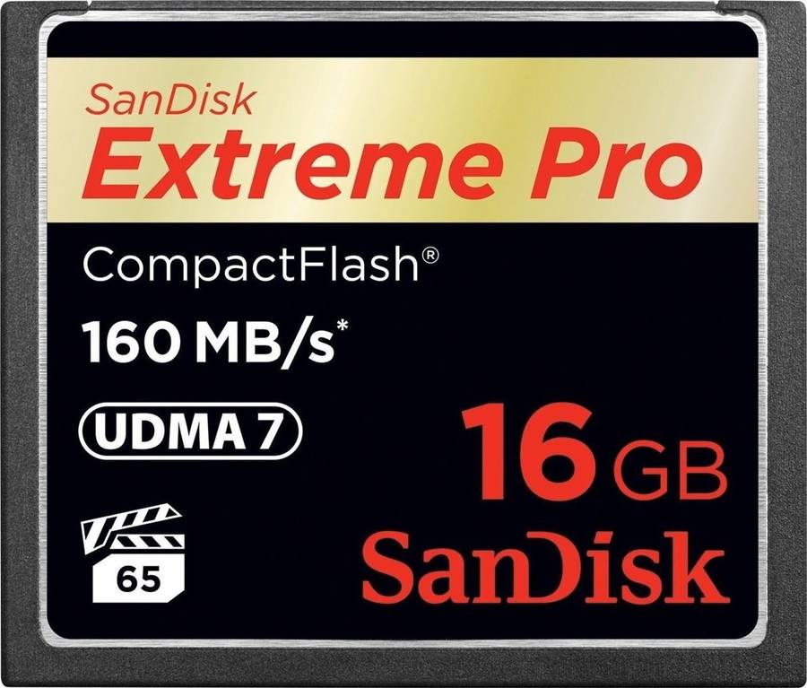 SanDisk 16GB Extreme Pro 160MB/s CompactFlash Card SDCFXPS-016G-X46 - SanDisk