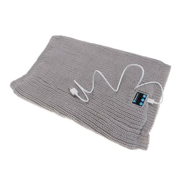 Warm Knitted Style Scarf with Built-in Wireless Bluetooth Headphones Black